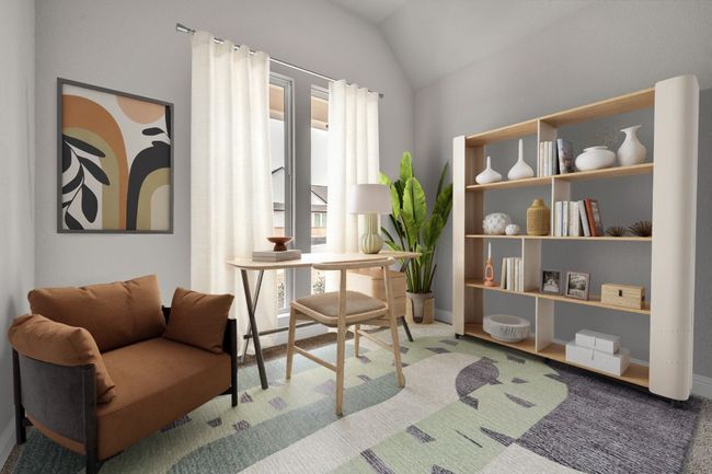 Private study with rendered furniture staging | Image 5