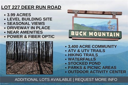 Lot 227 Deer Run, Purlear, NC, 28665 | Card Image
