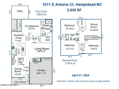 1011 E Arboria Dr, Hampstead, NC, 28443-1260 | Card Image