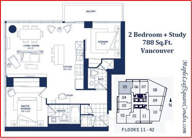 1305 - 65 Bremner Blvd, Condo with 3 bedrooms, 2 bathrooms and null parking in Toronto ON | Image 30