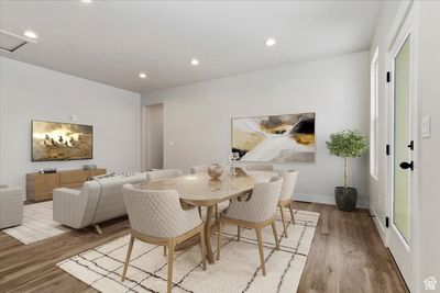 Dining room featuring light hardwood / wood-style flooring | Image 3