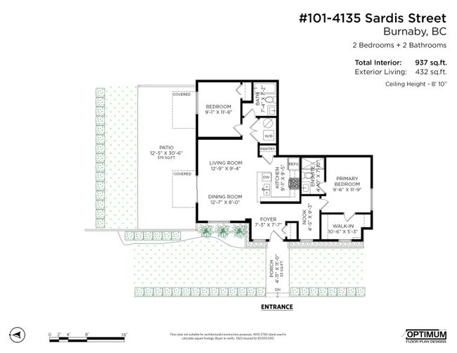 101 - 4135 Sardis Street, Townhouse with 2 bedrooms, 2 bathrooms and 1 parking in Burnaby BC | Image 19