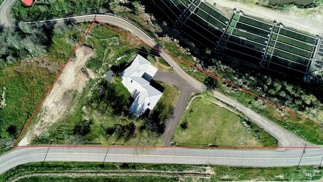 Aerial view of property and surrounding area featuring property parcel outlined | Image 50