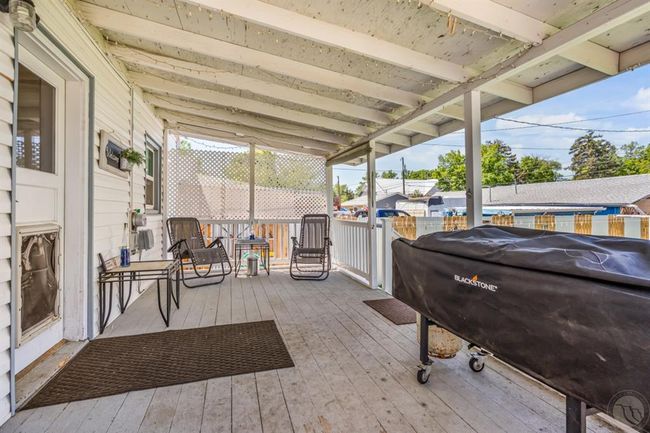 covered deck and entertainment space at 210 Yellowstone Avenue, Laurel, MT 59044 | Image 17