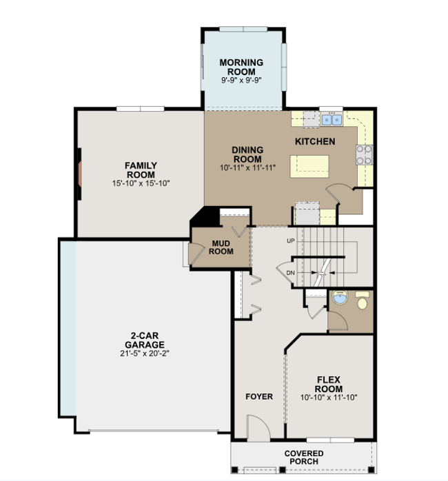 Waterbury First Floor Floorplan with Morning Room | Image 30