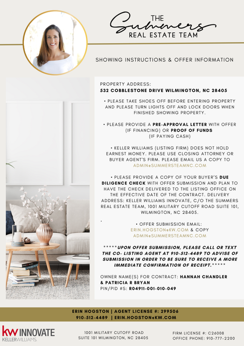 532 Cobblestone Dr, Wilmington, NC, 28405-3533 | Card Image