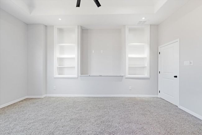Carpeted empty room featuring recessed lighting and ceiling fan | Image 20