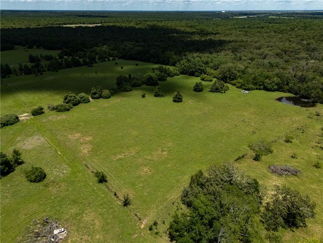 Aerial view of property and surrounding area featuring rural landscape and a heavily wooded area | Image 14