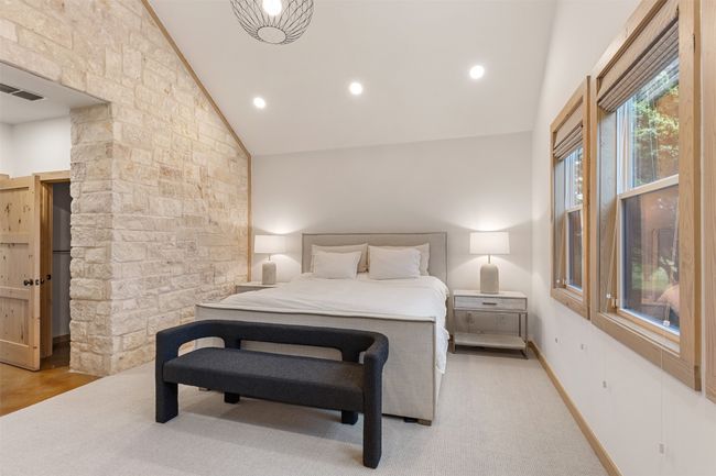 Bedroom with vaulted ceiling and recessed lighting | Image 20