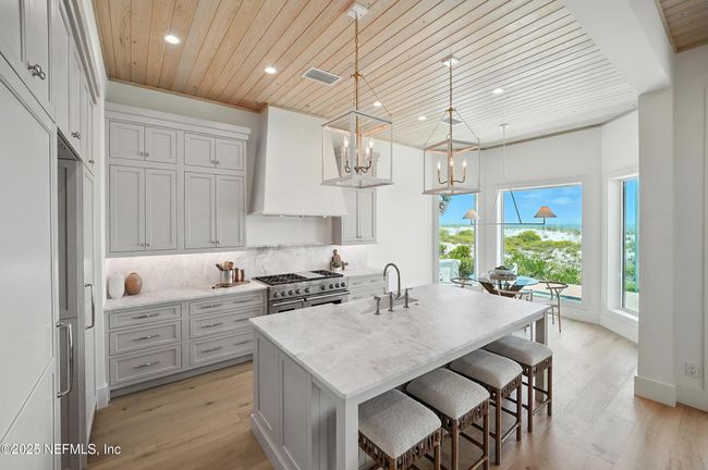 Custom Kitchen, Sub Zero Fridge, Freezer, Wolf 48" Range, T & G Ceiling | Image 7