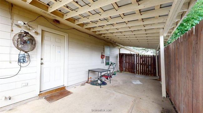 View of patio featuring fence | Image 26