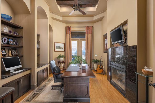 Main Floor Private Office with French Doors and Fireplace | Image 47