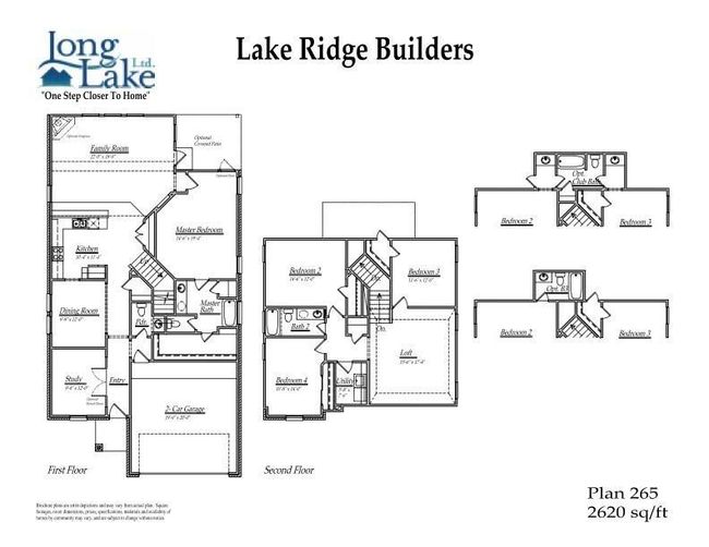 Plan 265 features 4 bedrooms, 2 full baths, 1 half bath and over 2, 600 square feet of living space. | Image 39