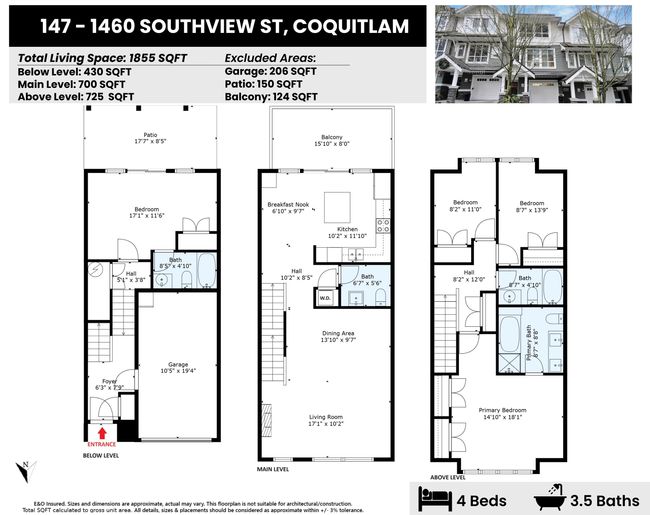 147 - 1460 Southview Street, Townhouse with 4 bedrooms, 3 bathrooms and 2 parking in Coquitlam BC | Image 40
