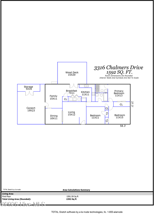 3316 Chalmers Dr, Wilmington, NC, 28409-6908 | Card Image