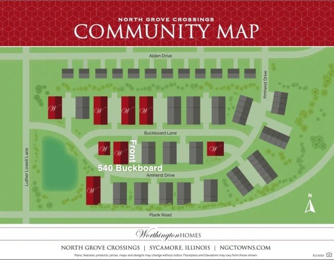 513 Amherst Dr, Townhouse with 3 bedrooms, 3 bathrooms and 4 parking in Sycamore IL | Image 35