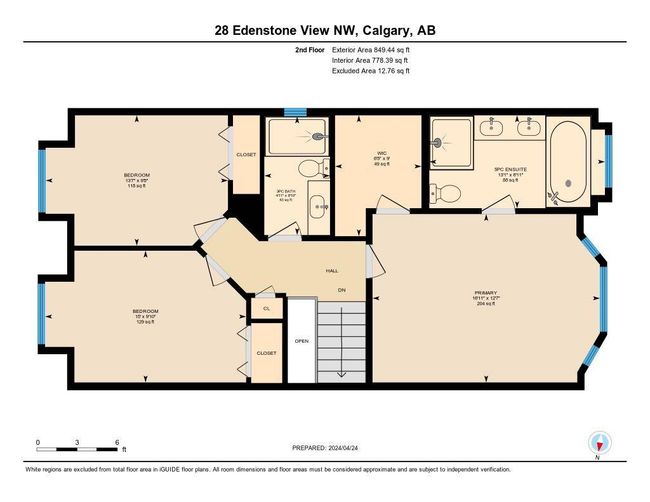 28 Edenstone View Nw, Home with 3 bedrooms, 3 bathrooms and 4 parking in Calgary AB | Image 43
