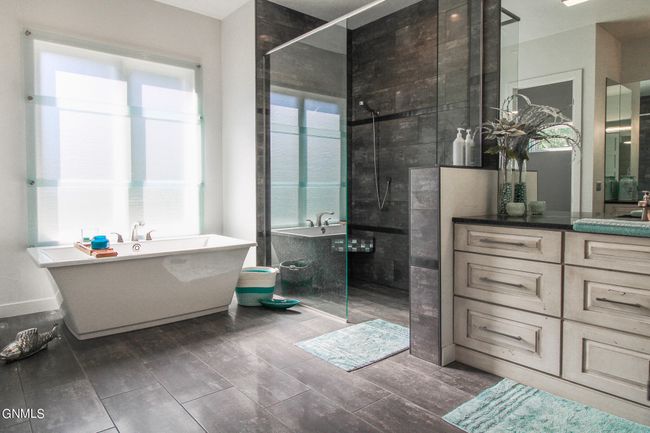 Primary Bath with Oversized Soaking Tub, Dual Vanities and Oversized Walk-In Shower | Image 53