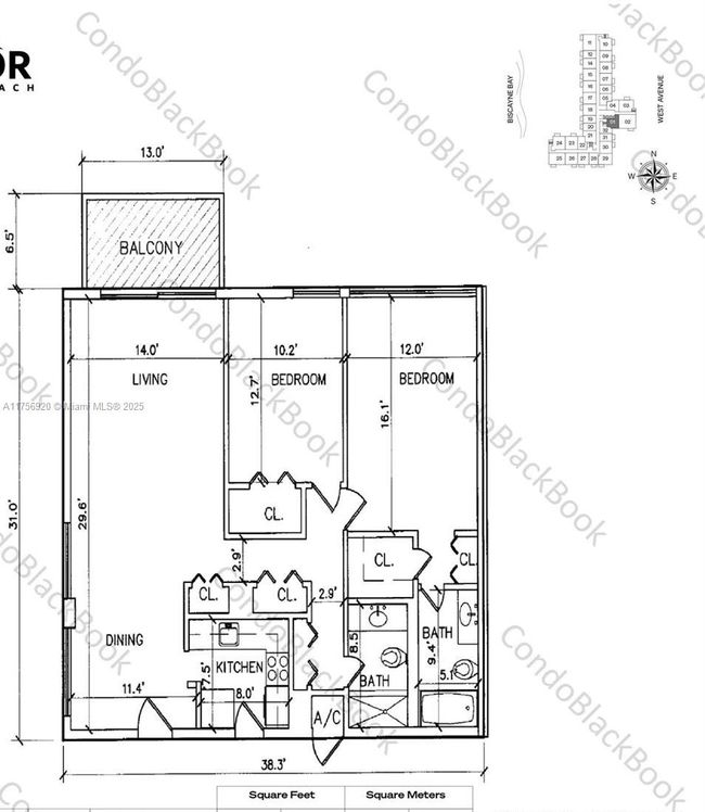 APT-702 - 1000 West Ave, Condo with 2 bedrooms, 2 bathrooms and null parking in Miami Beach FL | Image 30
