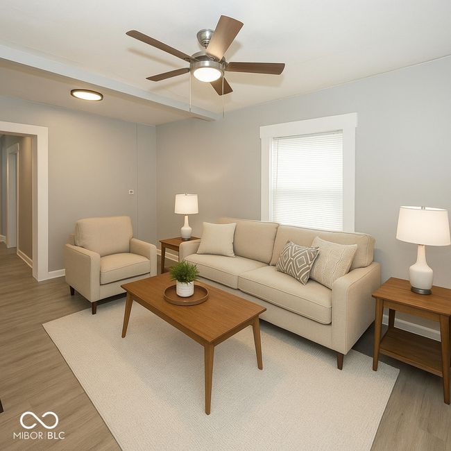 Virtually staged family room | Image 4