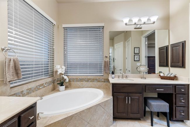 Primary Bath Features Garden Tub, Walk-In Shower and Dual Vanities | Image 22