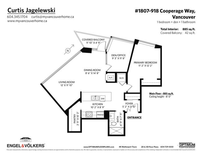 1807 - 918 Cooperage Way, Condo with 1 bedrooms, 1 bathrooms and 1 parking in Vancouver BC | Image 23