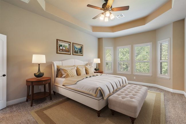 Primary with Bay window, coffered ceiling. | Image 16