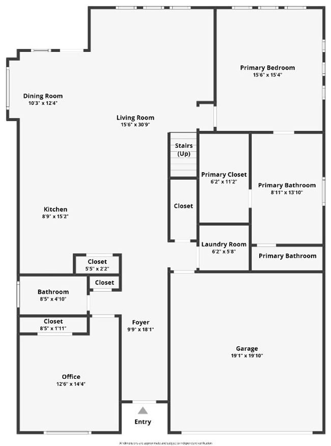 View of floor plan / room layout - first floor - 2 bed - MIL Open Kitchen to living | Image 36