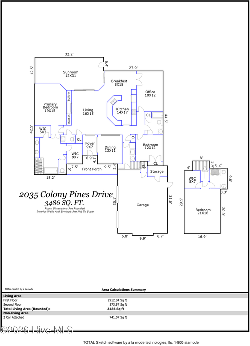 2035 Colony Pines Dr, Leland, NC, 28451-6470 | Card Image