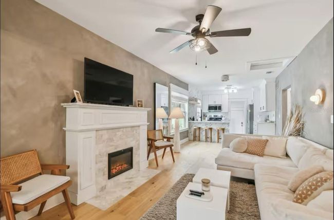 Electric Fireplace w/Marble Like Surround | Image 8