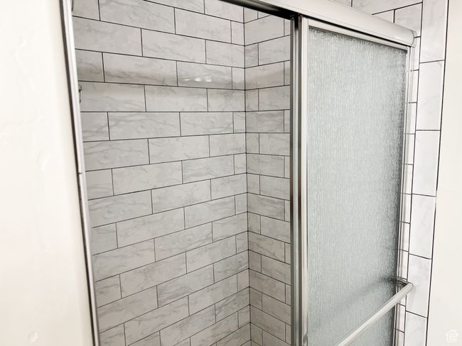 Basement Bathroom Tiled Shower | Image 53