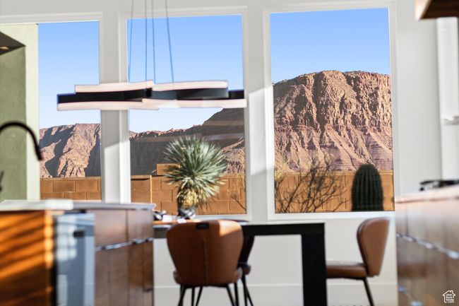Dining room with a mountain view | Image 4