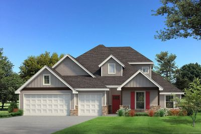 Craftsman-style home featuring a front lawn and a garage | Image 2