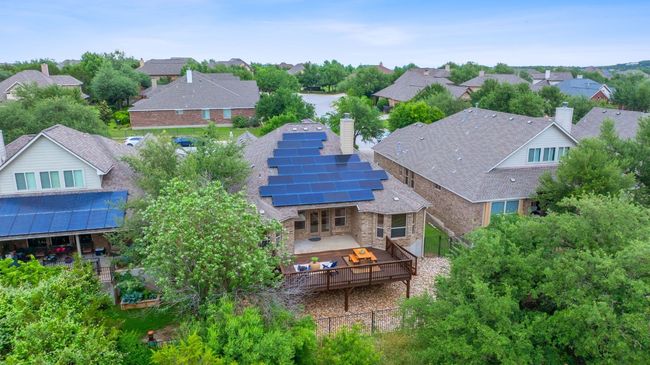 View from above of property showing deck and solar panels | Image 36