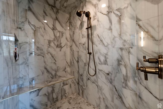 Full bath with a marble finish shower | Image 31