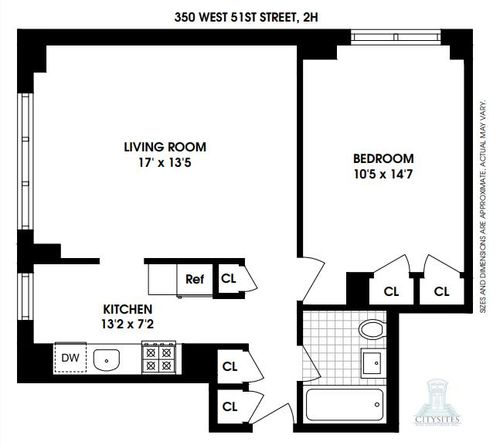 2h-350 W 51st St, New York, NY, 10019-6437 | Card Image