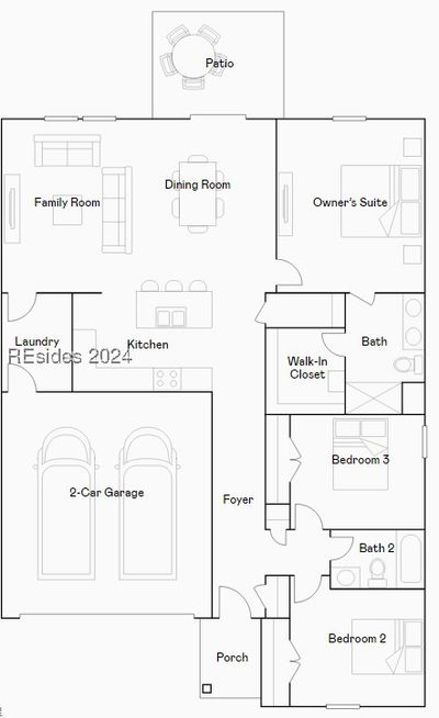 235 Red Dogwood Lane, House other with 3 bedrooms, 2 bathrooms and null parking in Hardeeville SC | Image 2