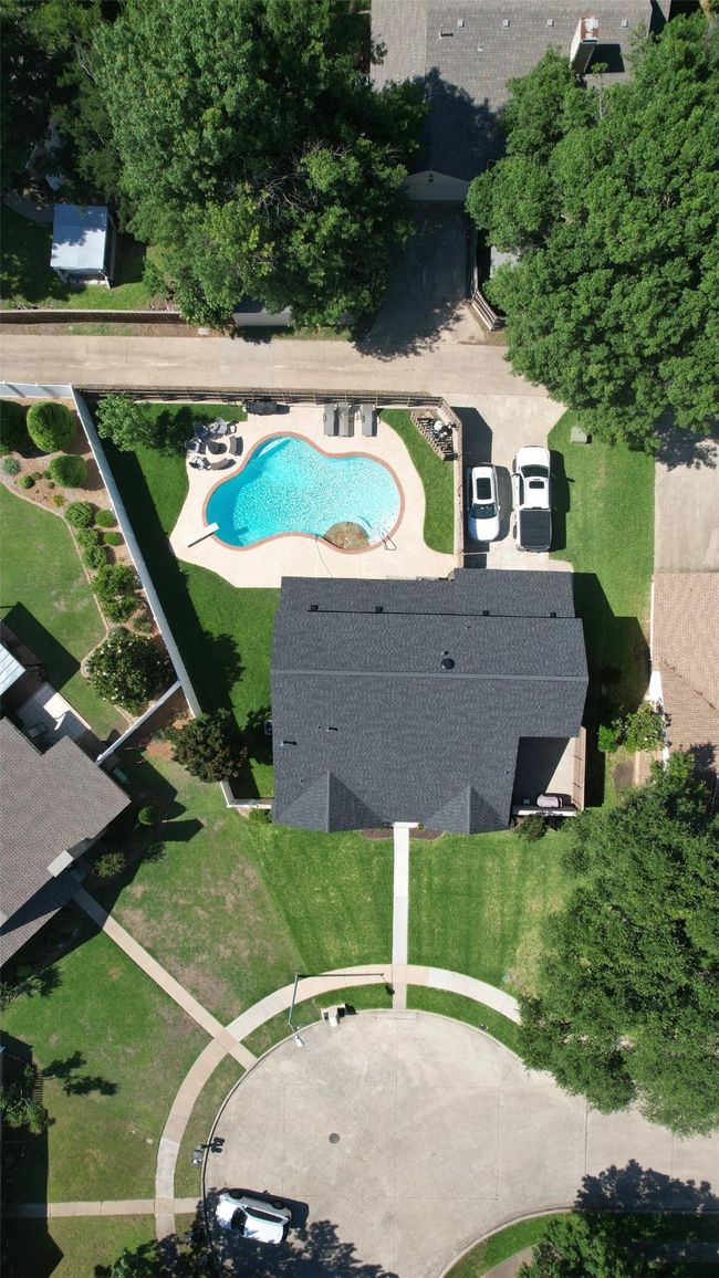 Aerial overview of property's location with a pool | Image 37