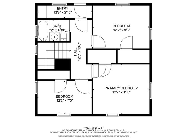 2nd Story floor plan: 3-bedrooms, full bath, storage and flex space | Image 30