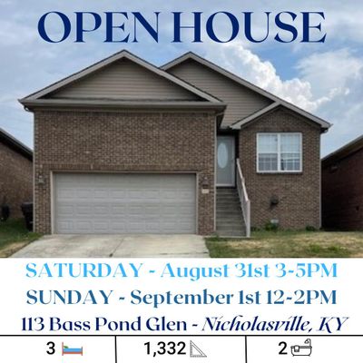 113 Bass Pond Glen Drive, House other with 3 bedrooms, 2 bathrooms and null parking in Nicholasville KY | Image 1