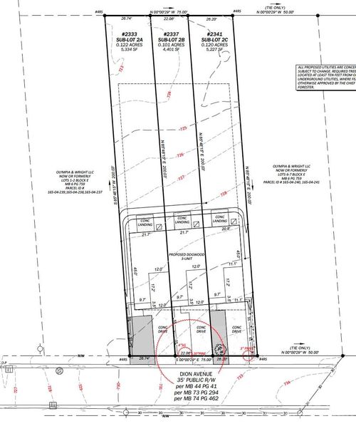 2333, 2337 & 2341 Dion Avenue, Charlotte, NC, 28212 | Card Image