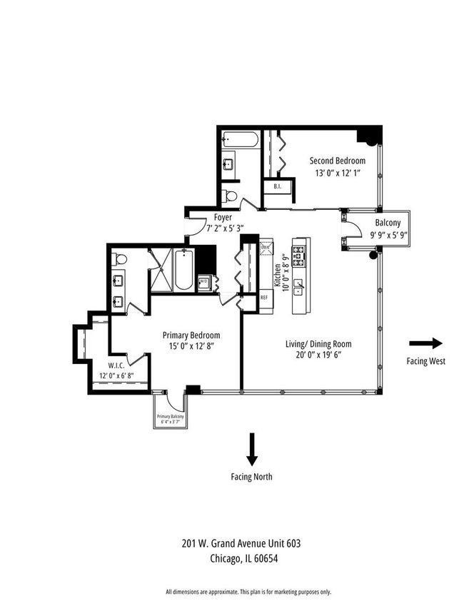 APT-603 - 201 W Grand Ave, Condo with 2 bedrooms, 2 bathrooms and 1 parking in CHICAGO IL | Image 25