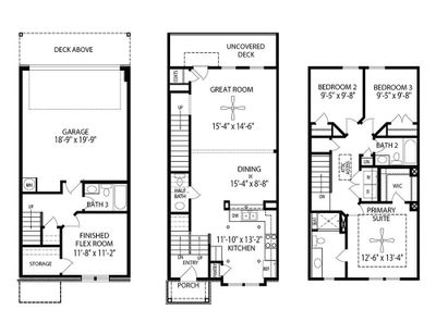 View your town home layout. All Media are of a previously built High Point and may show color and options not available on the actual home. Under documents you can see designer selections for actual home. | Image 2