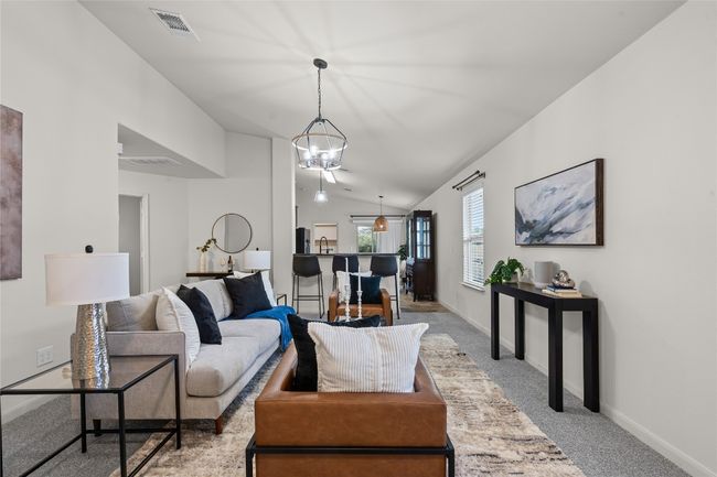 New carpet and lighting fixtures in the open area living room | Image 4