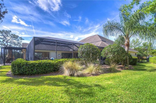 Nestled among lush greenery, this backyard oasis offers the perfect blend of relaxation and play, all under the expansive Florida sky. | Image 38