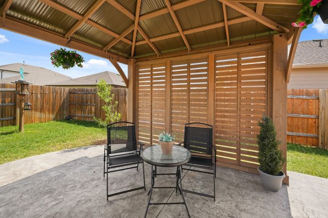 View of patio featuring a gazebo | Image 30