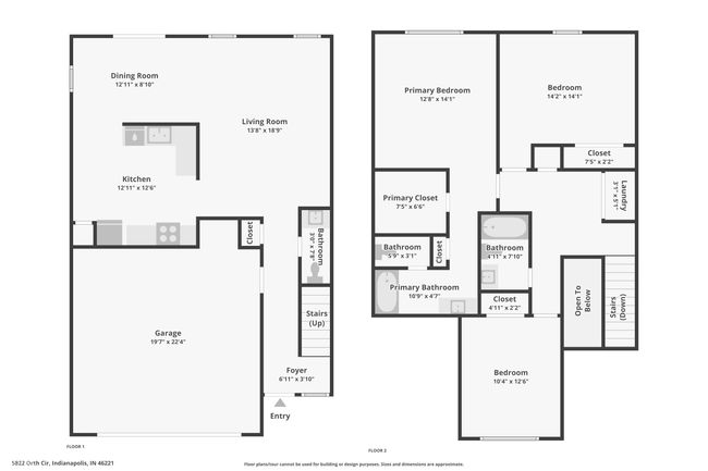 5822 Orth Cir, House other with 3 bedrooms, 3 bathrooms and null parking in Indianapolis IN | Image 45