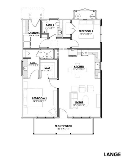 The Lange - 2 Bedroom/2 Bath, 1044 SF | Image 2