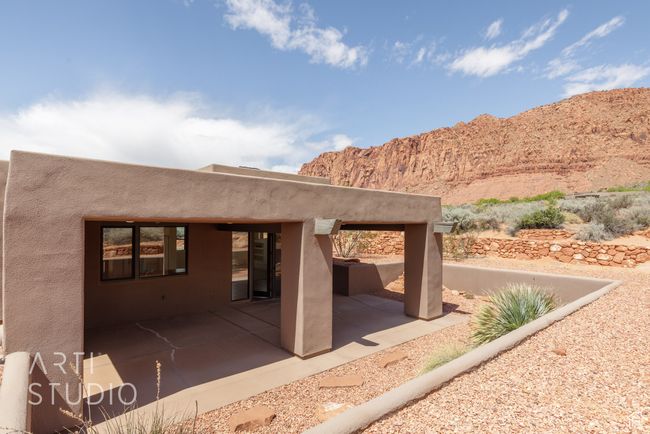 View of patio featuring a mountain view | Image 45