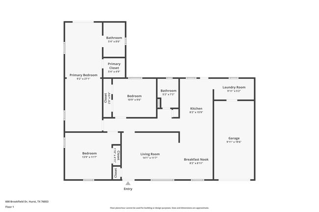 600 Brookfield Dr, House other with 3 bedrooms, 2 bathrooms and null parking in Hurst TX | Image 38